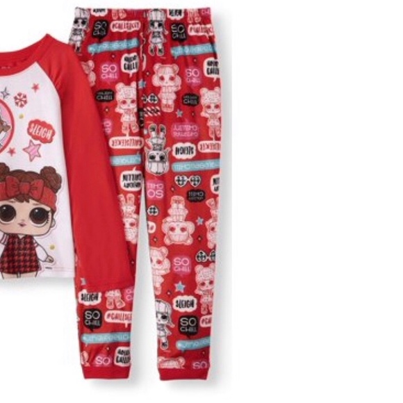 💜L.O.L Surprise! Girls Holiday 2 Piece Pajama Set - Picture 4 of 5